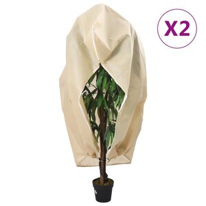 vidaXL Housses de protection pour plantes avec fermeture éclair 2 Pièces