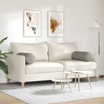 vidaXL Coussins d'accent 2 Pièces Gris clair Ø 25 x 70 cm