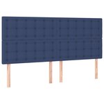 vidaXL Cadre de lit avec tête de lit Bleu 200 x 200 cm Tissu