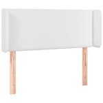vidaXL Tête de lit avec oreilles Blanc 103x16x78/88 cm Similicuir