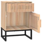 vidaXL Tables de chevet 2 Pièces 40x30x55 5 cm bois ingénierie et fer