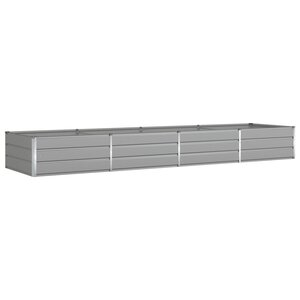 vidaXL Jardinière Gris clair 195 x 100 x 45 cm Acier galvanisé