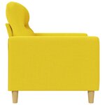 vidaXL Canapé à 2 places Jaune clair 140 cm Tissu