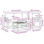vidaXL Ensemble de canapés d'extérieur 5 pc Blanc et Beige