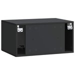 vidaXL Meuble TV mural Noir 59 5 x 41 x 30 cm Bois d'ingénierie