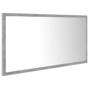 Miroir à led de salle de bain 90 x 8 5 x 37 cm acrylique gris 02_0006993