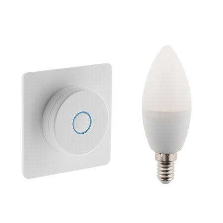 Interrupteur variateur avec ampoule LED connectée Bluetooth E14 4.5W - Otio