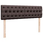 VidaXL Cadre de lit ottoman avec matelas marron foncé 140x200 cm tissu