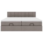 VidaXL Cadre de lit ottoman avec matelas taupe 180x200 cm tissu