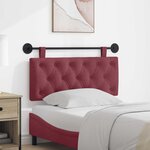 vidaXL Tête de lit suspendue Bordeaux Tissu