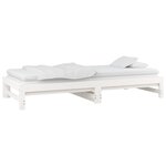 vidaXL Lit coulissant sans matelas blanc 2x(90x200) cm