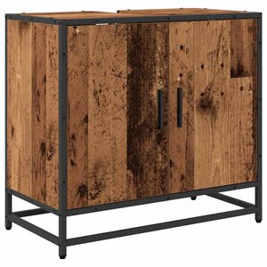vidaXL Meuble de Lavabo de Salle de Bain Bois Ancien 65 x 33 x 60 cm