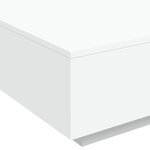 vidaXL Table basse avec lumières LED blanc 80x80x31 cm