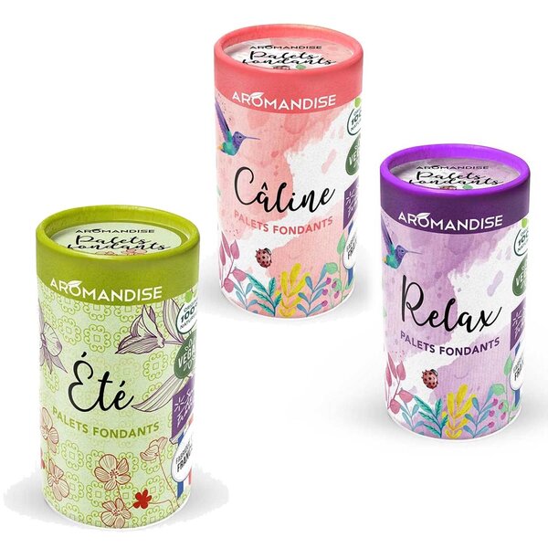 18 palets parfumés à fondre