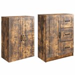 vidaXL Ensemble de Meubles 2 Pièces Chêne fumé Bois d'ingénierie