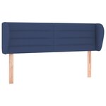 vidaXL Tête de lit avec oreilles Bleu 147x23x78/88 cm Tissu