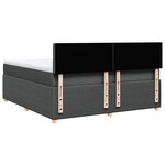 vidaXL Sommier à lattes de lit avec matelas Gris foncé 180x200cm Tissu