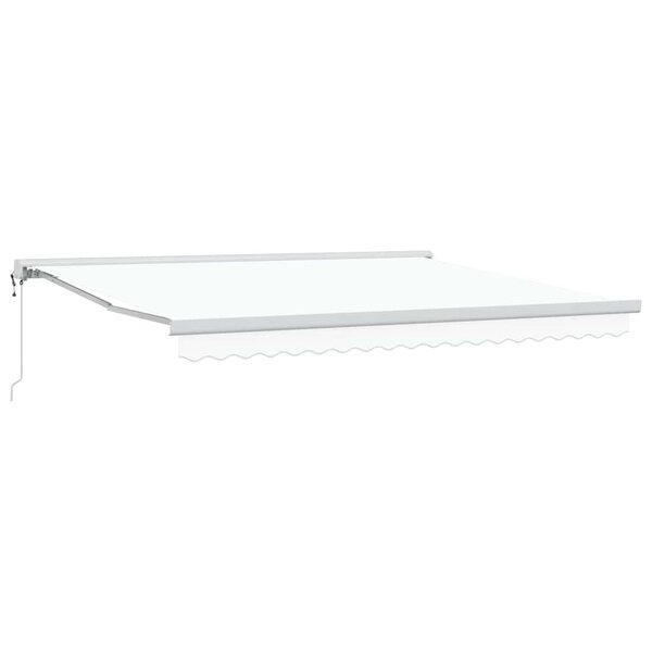 vidaXL Auvent Rétractable Blanc 400 × 300 cm Tissu  Métal