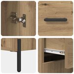 vidaXL Buffet Chêne artisanal 69 5 x 34 x 90 cm Bois d'ingénierie