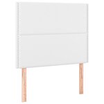vidaXL Sommier à lattes de lit avec matelas Blanc 100x200cm Similicuir