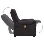 vidaXL Fauteuil de massage Noir Similicuir