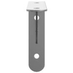 vidaXL Supports d'étagères 4Pièces 15x2 5x11 5cm argenté acier inoxydable