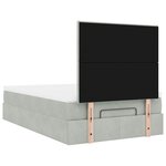 vidaXL Cadre de lit ottoman et matelas gris clair 120x200 cm velours