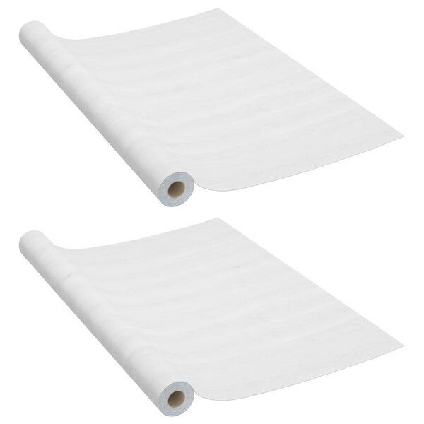 vidaXL Films autoadhésifs pour meubles 2 Pièces Bois blanc 500x90 cm PVC