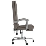 Fauteuil de massage inclinable de bureau informatique étude tissu taupe 02_0025421