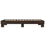 vidaXL Cadre de lit chêne marron 100x200 cm bois d'ingénierie et métal