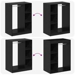 vidaXL Armoire Chêne noir 77 x 48 x 102 cm Bois d'ingénierie