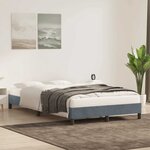 vidaXL Cadre de lit sans matelas gris foncé 120x220 cm velours