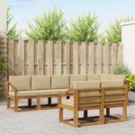 vidaXL Ensemble de canapés d'extérieur 8 Pièces Naturel et Beige