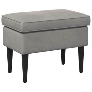 vidaXL Pouf Gris clair 55 x 35 x 41 cm Velours