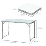 Table de camping reception pliante portable pique-nique buffet en aluminium