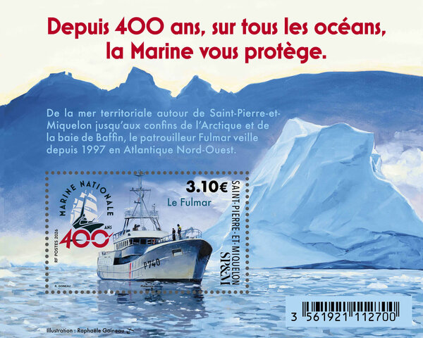 Bloc Saint Pierre et Miquelon - 400 ans de la Marine Nationale - Le Fulmar
