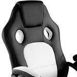 Tectake Chaise gamer TYSON - noir/blanc