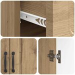 vidaXL Buffet Chêne artisanal 66 x 34 5 x 87 cm Bois d'ingénierie