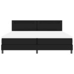 vidaXL Cadre de lit avec matelas Noir 200 x 200 cm Faux cuir