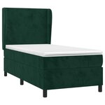 vidaXL Sommier à lattes de lit avec matelas Vert foncé 90x200 cm