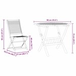 vidaXL Ensemble de salle à manger pour jardin 5 Pièces Marron