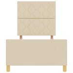 vidaXL Cadre de lit avec tête de lit Crème 100 x 200 cm tissu