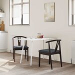 vidaXL Chaise de salle à manger 2 Pièces Marron clair et noir