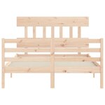 vidaXL Cadre de lit sans matelas bois massif