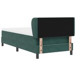vidaXL Lit à ressorts avec matelas Vert foncé 100 x 200 cm Velours
