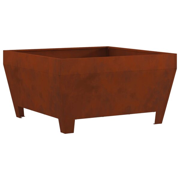 vidaXL Braise Marron 80 x 80 x 43 cm Acier patiné