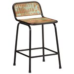 vidaXL Tabourets de bar lot de 2 46x35 5x70cm bois massif récupération
