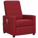 vidaXL Fauteuil de massage Rouge bordeaux Tissu