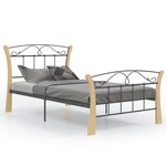 vidaXL Cadre de lit sans matelas noir métal 100x200 cm