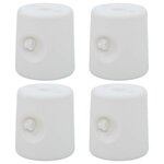 vidaXL Poids de tonnelle 4 Pièces PE Blanc
